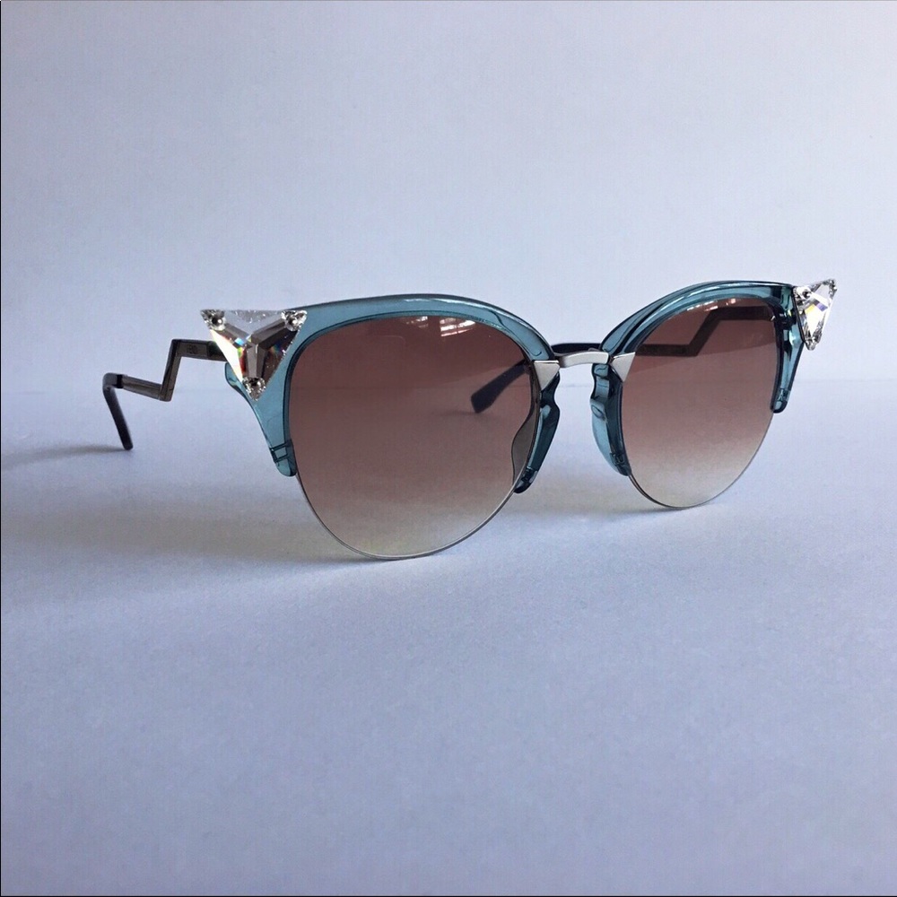 FENDI ‘Iridia’ Cat-Eye Swarovski Sunglasses